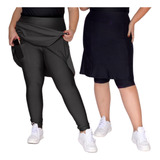 Kit Plus Size Saia Calça E Short Moda Evangélica Fitness