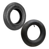Kit Pneu 2 Lonas Carrinho De Mão + Câmara De Ar 3,25x8 