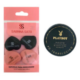 Kit Pó Translúcido Playboy Com Esponja