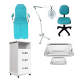 Kit Podologia Maca Mocho Exaustor Carrinho Armário Brinde