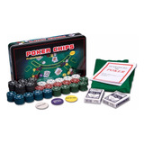 Kit Poker Profissional 300 Fichas Lata Completo