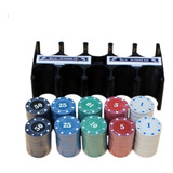 Kit Poker Profissional Em Lata 200 Fichas Texas Hold'em Set