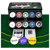 Kit Poker Profissional Lata 200 Fichas