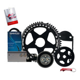 Kit Polia Fusca Vw Ar Poli-v 4pk Roda Fônica -preta C/sensor