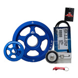 Kit Polia Roda Fônica 4pk Fusca + Correia + Esticador Vw Ar