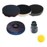 Kit Polimento - Boinas Espumas 5 Polegadas + Suporte + Adapt