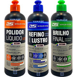 Kit Polimento Automotivo Polidor Corte Refino Lustro Brilho