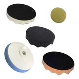 Kit Polimento Boinas De Espumas 5 Polegadas Suporte Adapta 