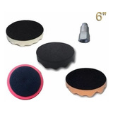 Kit Polimento Boinas De Espumas 6 Polegadas Espuma + Suporte