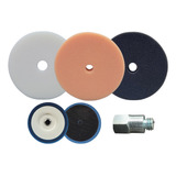 Kit Polimento Boinas Espumas 5 Polegadas + Suporte E Adaptad
