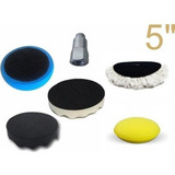 Kit Polimento Boinas Pele 100% Espuma 5 Polegadas C Velcro