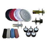 Kit Polimento Espelhamento Moto 3 Adaptador Roda Massa Lixa 
