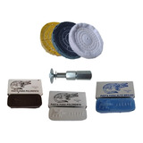 Kit Polimento Inox Moto Esmeril Politriz M14 Massas Roda 4 