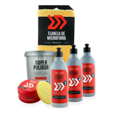 Kit Polimento Menzerna Autoamerica + Cera Triple Wax + Pano