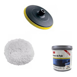 Kit Polimento P/ Esmerilhadeira Disco Boina Massa Polir Pro