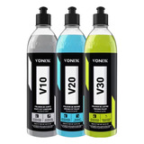 Kit Polimento Vonixx V10 Corte +v20 Refino +v30 Lustro 500ml