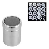 Kit Polvilhador De Café + 16 Moldes Stencil Barista Coffe