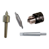Kit Ponta Rotativa Cm2 Std Para Torno + Mandril Com Haste 