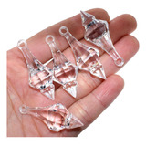 Kit Ponteiras E Castanhas De Cristal Acrílico Para Lustres