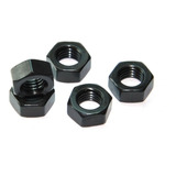 Kit Porca Sextavada E Arruela Lisa M8 Preto - 100 Unid. Cada