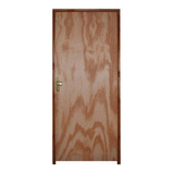 Kit Porta De Madeira 210x80cm Batente 14cm Fechadura Golf