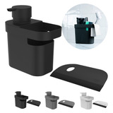 Kit Porta Detergente Esponja Organizador E Rodinho De Pia