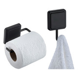 Kit Porta Papel Higiênico Gancho Lavabo