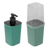 Kit Porta Pasta Dente Escova Sabonete Sabão Liquido Banheiro