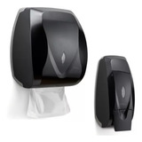 Kit Porta Sabonete Liquido E Papel Toalha Premisse Preto