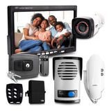 Kit Porteiro Video Monitor 7 Camera Fechadura 2 Controles