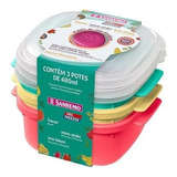 Kit Pote Coloridos Sanremo 480ml Freezer