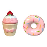 Kit Pote Cupcake E Cofre Donuts