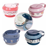 Kit Pote Para Papinha Com Amassador Colher Tampa 5 Itens