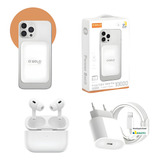 Kit Power Bank 10000 Magsafe + Carregador + Fone P/iPhone