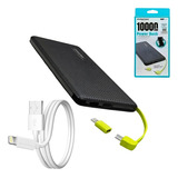 Kit Power Bank 10000mah Turbo Cabo