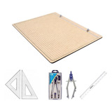 Kit Prancheta A4 Esquadro 26cm Cis303