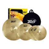 Kit Prato Zeus Beginner Hi-hat 14 / Crash 16 / Ride 20 + Bag
