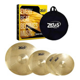 Kit Pratos Bateria Zeus Beginner Set C 14/16/20 C/bag