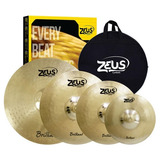 Kit Pratos Bateria Zeus Brilliant Set D 14/16/18/20
