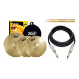 Kit Pratos Zeus Beginner Set A Hi Hat 13, Crash 16 + Bag
