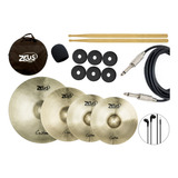 Kit Pratos Zeus Custom Set C 14 16 20 Hihat Crash Ride + Bag