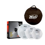 Kit Pratos Zeus Estudo Mute Set C Hi Hat 14 Crash 16 20 Ride