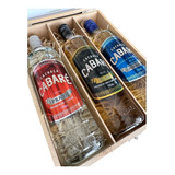 Kit Premium 3 Cachaça Cabaré Prata, Ouro E Amburana