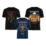 Kit Presente 3 Camisetas Iron Maiden Oficial Licenciada