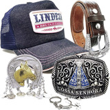 Kit Presente Cinto Fivela Bone Feminino Country Mulher Chaveiro - Promoção!