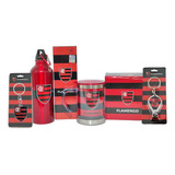 Kit Presente Flamengo Caneca Térmica Inox Garrafa Chaveiros