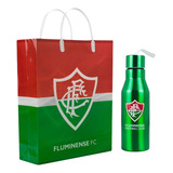 Kit Presente Garrafa Inox 600 Ml Sacola Torcedor Fluminense