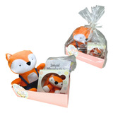 Kit Presente Maternidade Chá Bebê Mesversário Raposa Lilás