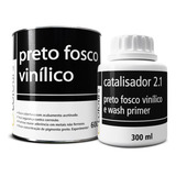 Kit Preto Fosco Vinílico 600ml Com Cat 300ml Maxi Rubber