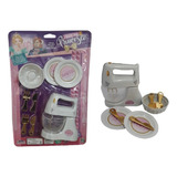 Kit Princesas Cozinha Infantil 8 Peças brinquedo criança Cor Branco